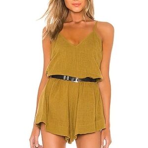 One Teaspoon Olive Oversized Romper